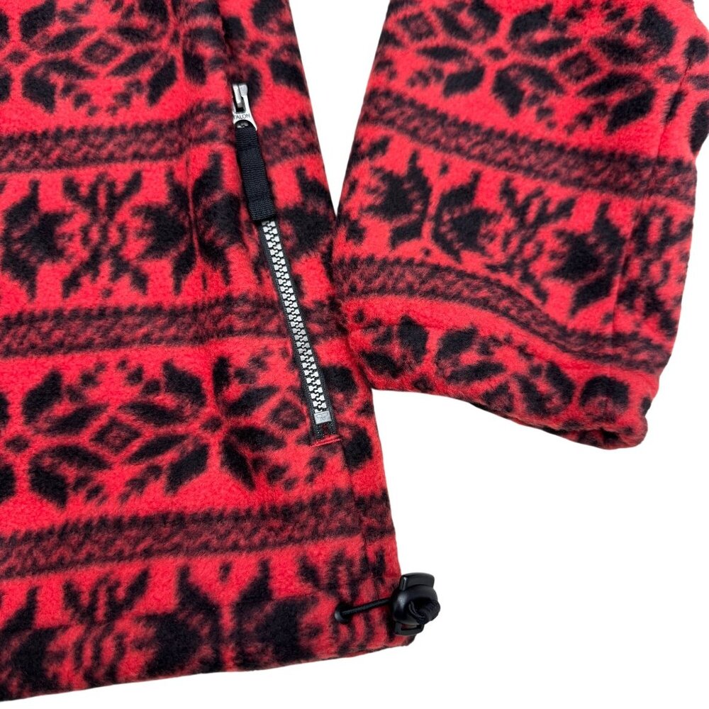 NWT $198 Polo Ralph Lauren Men's Red Fair Isle Fleece Sweatshirt 1/4 Zip, Size M - Picture 4 of 9